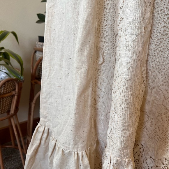 Gunne Sax by Jessica Black Label Vintage 9 Cream Boho Lace Dress Wedding - Picture 13 of 14